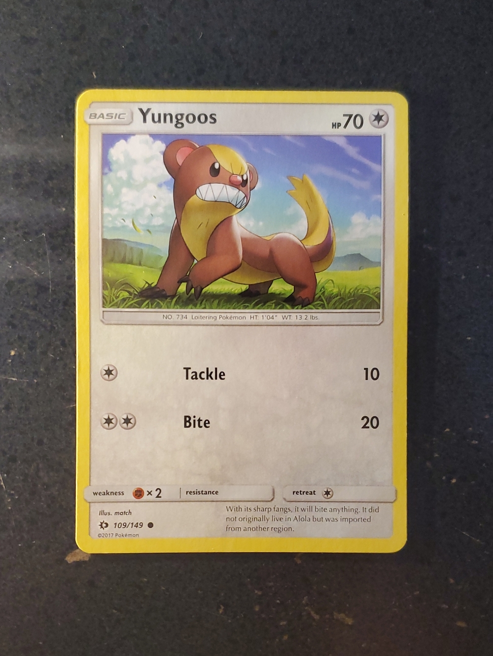 Yungoos Trading Card – Yellow Border
